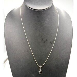 Mex 925 Sterling Silver Black Turtle Pendant Chain Necklace